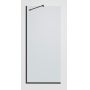 Душевая перегородка Timo TP-890/03C-8 в узком профиле черный 195*89, стекло прозрачное 8 мм